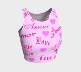 Language of Love in Pink on Pink Crop Top preview