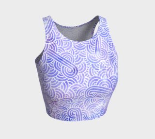 Lavender and white swirls doodles Athletic Crop Top preview