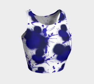 Blue & White Paint Splatter Funky Modern Abstract Pattern preview