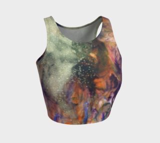 Athletic Crop Top - "Glitter Galaxy" by VCD preview