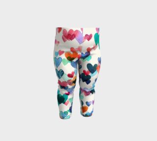 Heart Connections - a Watercolor Pattern - baby leggings preview