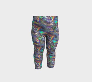 holographic silver metallic baby leggings preview