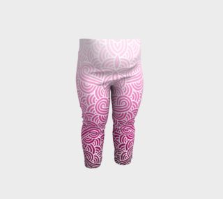 Ombre pink and white swirls doodles Baby Leggings preview