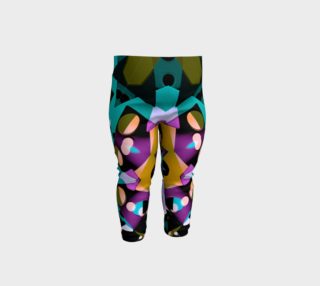Digital Futuristic Geometric Pattern Print Baby Leggings preview
