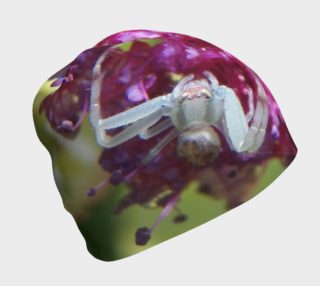 Aperçu de Pink Spirea and Green Crab Spider Beanie
