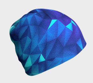 Deep Blue Collosal Low Poly Triangle Pattern -  Modern Abstract Cubism  Design preview