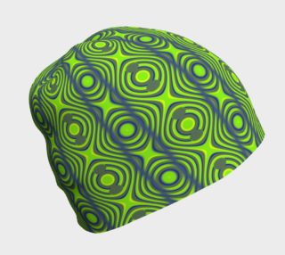 Yellow Blue and Green Retro Pattern Beanie preview