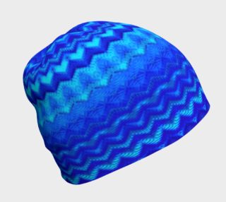 Blue Abstract ZIgzag Beanie preview