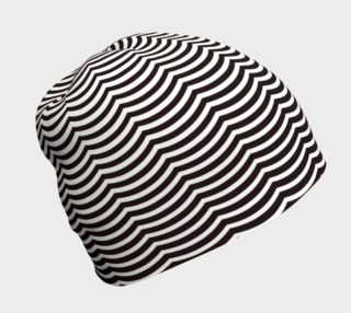 Scalloped Pattern Black and White Beanie preview