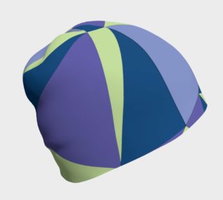 Aperçu de Purple and Green Geometric Beanie