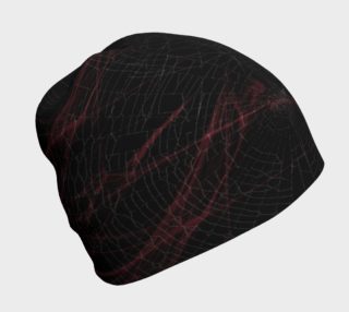 Red Spiderwebs Goth Beanie preview