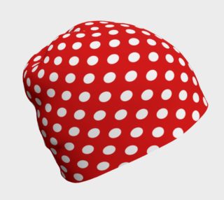 White Dots on Red Beanie preview