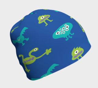 Googly Eyed Monsters Blue Beanie preview