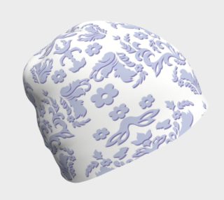 Lavender Baroque on White Beanie preview