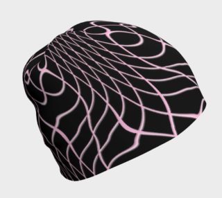 Black and Pink Pineapple Twist Beanie preview