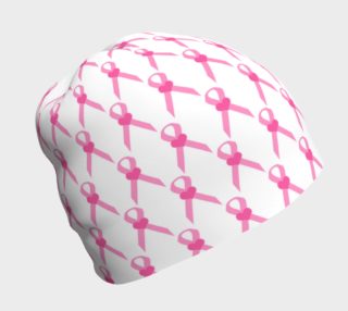 Pink Ribbons with Hearts for Breast Cancer Beanie preview