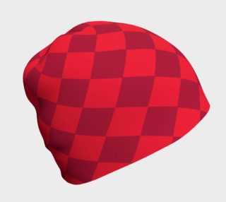 Shades of Red Harlequin Beanie Hat preview
