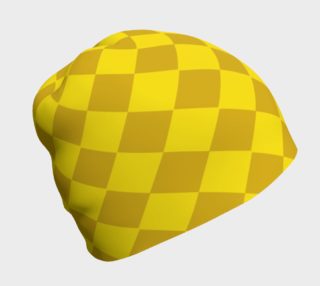 Yellow Harlequin Beanie Hat preview