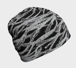 Black White Abstract Lines Beanie preview