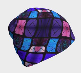 Waterlily Stained Glass - Purple Beanie II preview