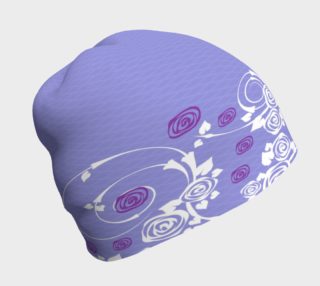 Lavender Floral Beanie Hat preview