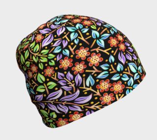 Filigree Floral Beanie smaller print preview