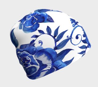 Big Blue Flowers Beanie preview