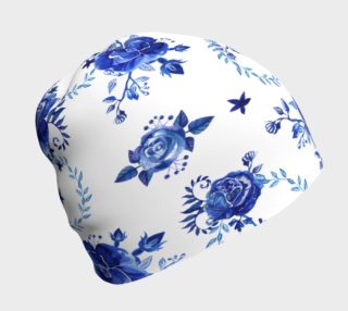 Blue Flowers Beanie preview