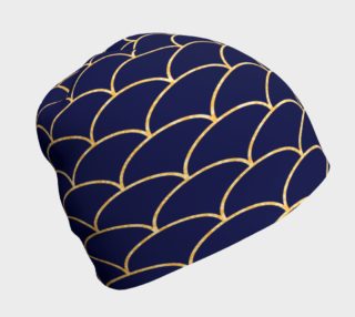 Navy With Gold Waves Beanie preview