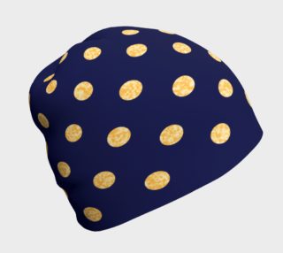 Navy With Gold Polka Dots Beanie preview