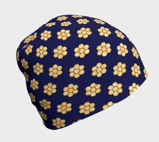 Navy With Gold HoneyComb Beanie preview
