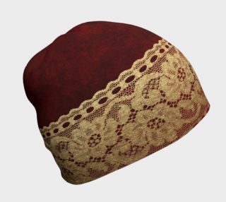 Red Velvet With Gold Lace Band Beanie preview