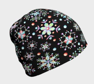 Prismatic Snowflakes Beanie preview