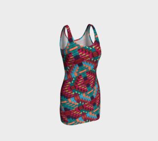 Cranberry Rose Mosaic Bodycon Dress preview