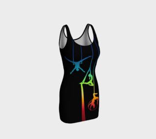 Aerial Ombre - Midnight Rainbow BodyCon Yoga Tank Top Dress preview