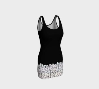 Black and White - Petals BodyCon Yoga Tank Top Dress preview