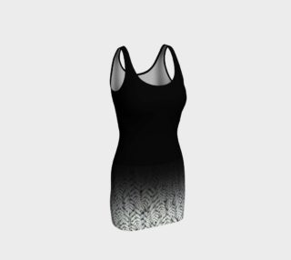 Black and White - Fern BodyCon Yoga Tank Top Dress preview