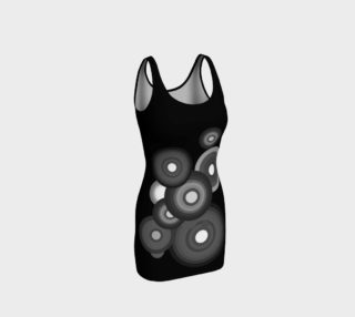Black and White - Roundabout BodyCon Yoga Tank Top Dress preview