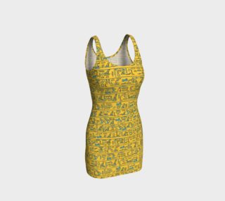 Golden Hieroglyphic BodyCon Dress preview