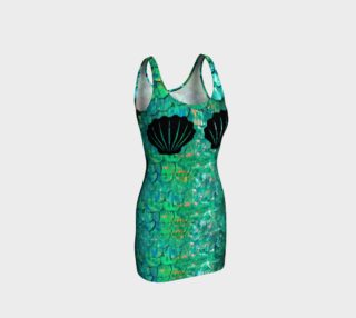 Mermaid Shell Green Scale Wiggle Dress preview