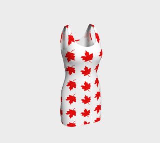 Red Maple Leaf Bodycon Dress preview