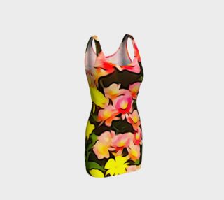 Painted Fall Flower Fitted Dress preview