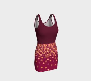 Falling Leaves Bodycon Dress with Burgundy Top preview