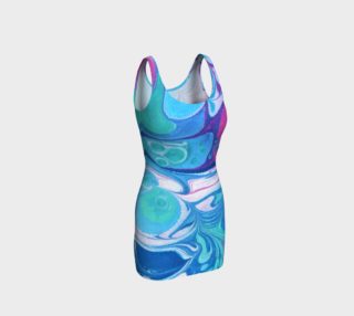 Marble Pink Blue Teal - Sarah Bodycon Dress preview
