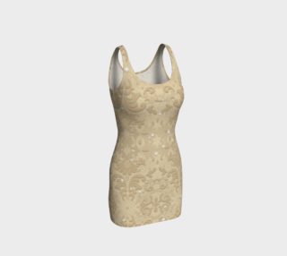Nude Glitter Lace Print Dress by Tabz Jones preview