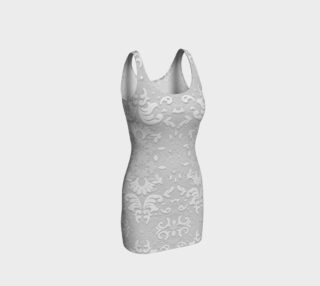 White Wedding Lace Print Dress by Tabz Jones  preview