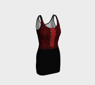 Red Corset Top Goth Dress by Tabz Jones preview