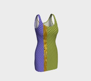 Blue and Yellow Scales Bodycon Dress preview