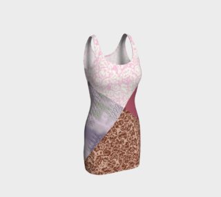 Patched in Pink Patterns Bodycon Dress preview