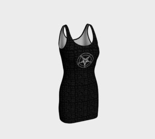 Occult Runes Pentagram Goth Bodycon Dress preview